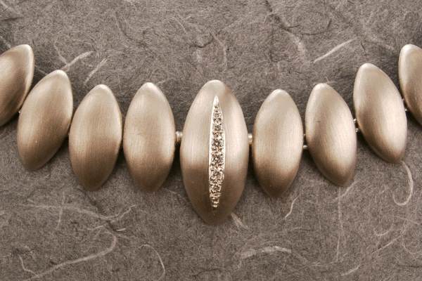 Collier 585/000 Weißgold mit austauschbarem Schloß